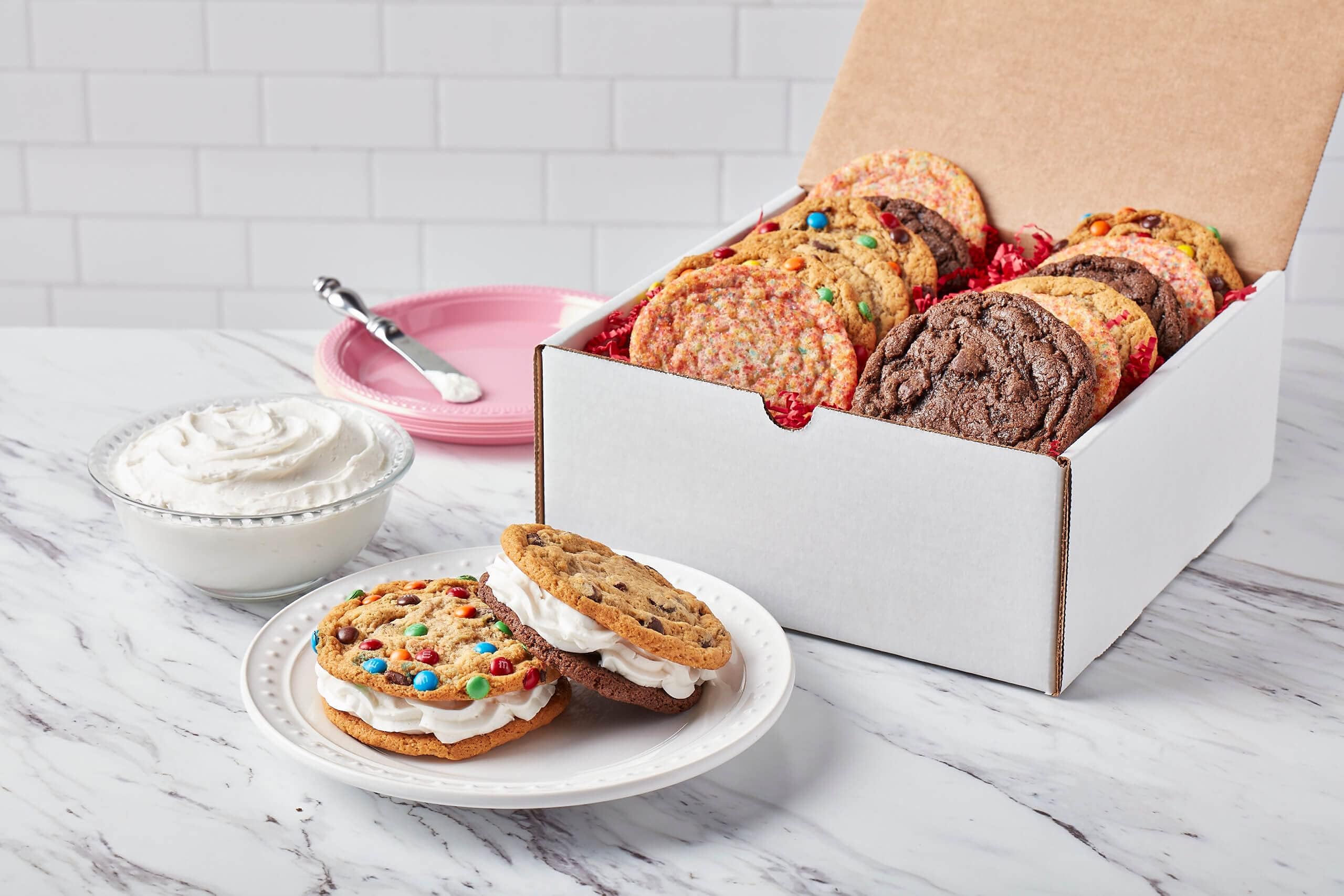 Great American Cookies -Double Doozie™ Kit – Assorted - Baked Daily, Hand Scooped and Never Frozen - Great for birthday, graduation, parties, or special events