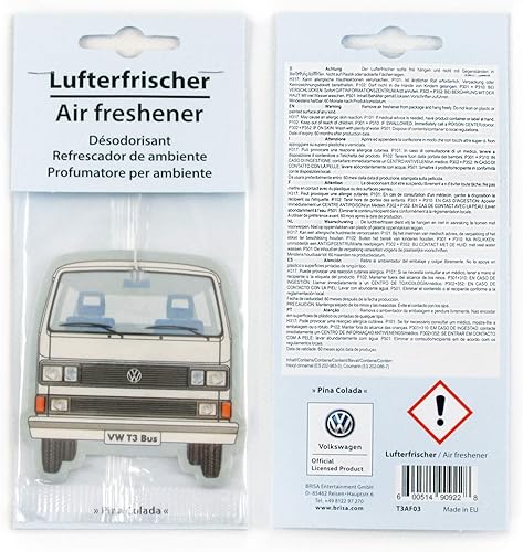 Miniatura 3 de BRISA VW Collection Volkswagen Samba Bus T1, T2, T3 Camper Van Vanagon, Beetle Bug & Golf GTI Ambientador para coche con fragancia desodorante para