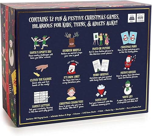 Miniatura 3 de Gutter Games 12 juegos de Navidad  12 divertidas actividades navideñas paquete de juegos de fiesta familiar para niños, adolescentes y adultos  por