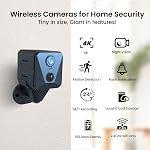 Funstorm Hidden Spy Camera, 2K WiFi Mini Camera, 100 Days Standby Battery Life, Cloud & SD Storage, Clear Night Vision, AI Motion Detection, Real-Time Record Security Wireless Camera Nanny Cam