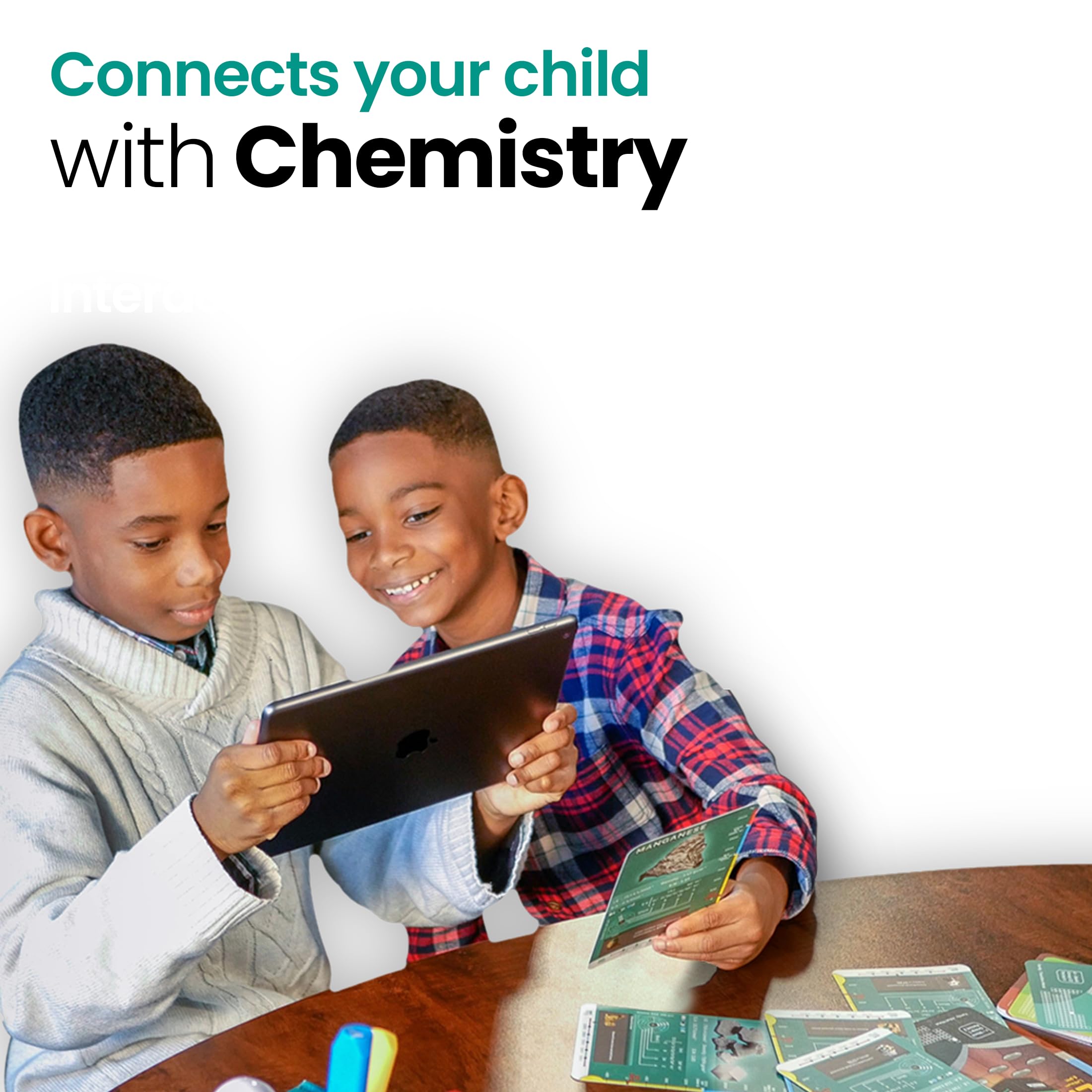 STEM Chemistry Kit for Kids | Interactive Learning Toy with Augmented Reality Educational Flashcards| Educational Science Kit with Learning app for Homeschool & Classroom | 360ED Elements AR