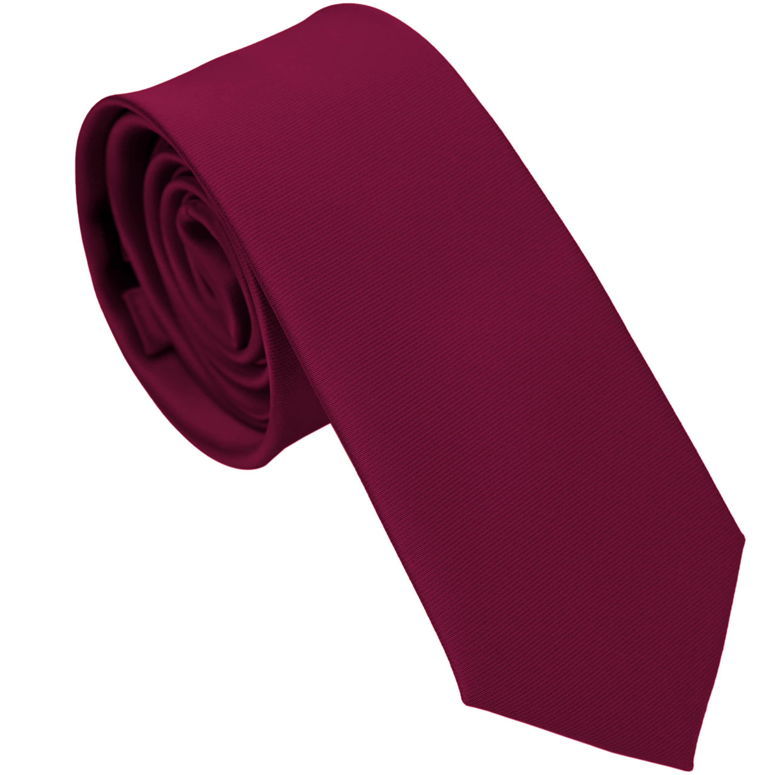 Skinny Ties for Men, 2.5-Inch Slim Neckties, Solid Color Packs