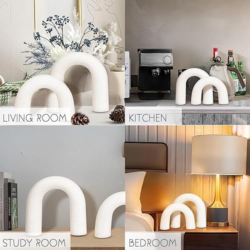 Miniatura 7 de Arco decorativo de cerámica definida, objetos decorativos, decoración neutra del hogar para estantes, decoración estética, decoración del hogar para