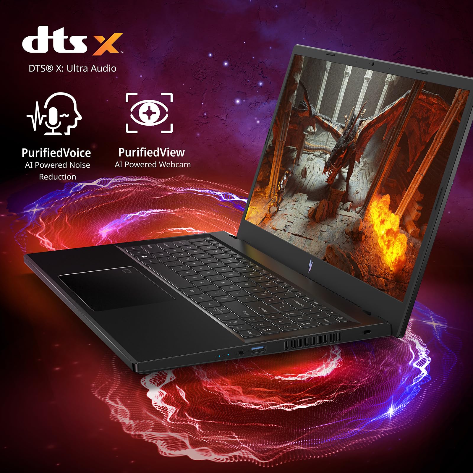 Acer Nitro V 15 ANV15-51-5673 Notebook Gaming, NVIDIA GeForce RTX 4050 6 GB GDDR6, Processore Intel Core i5-13420H, Ram 16 GB DDR5, 512 GB SSD, Display 15.6" FHD IPS 144 Hz LED LCD, Windows 11 Home