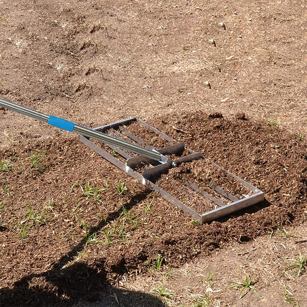 Grabie do wyrównywania trawnika, narzędzie do poziomowania trawnika, poziomica do trawy w ogrodzie golfowym, słup ze stali nierdzewnej, wyrównująca ziemię lub piasek do gruntu ogrodowego i trawnika