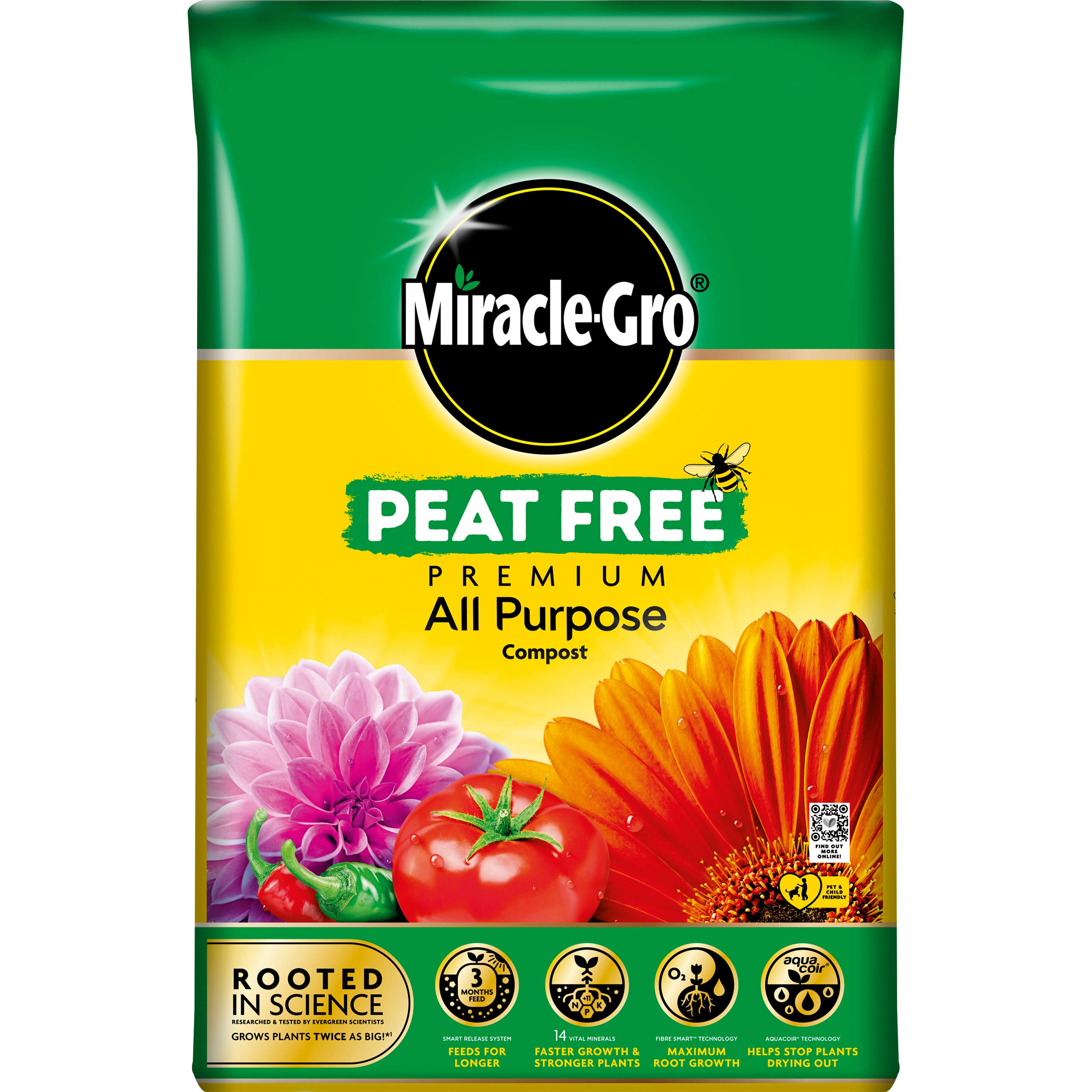 Buy MiracleGro Premium All Purpose Compost, PEAT FREE, 40 Litre Online