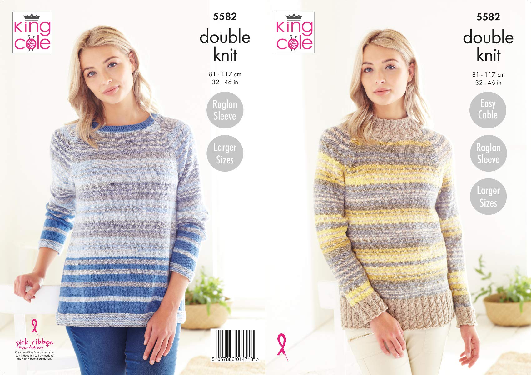 Sweaters in King Cole Drifter DK and Subtle Drifter DK (5582)