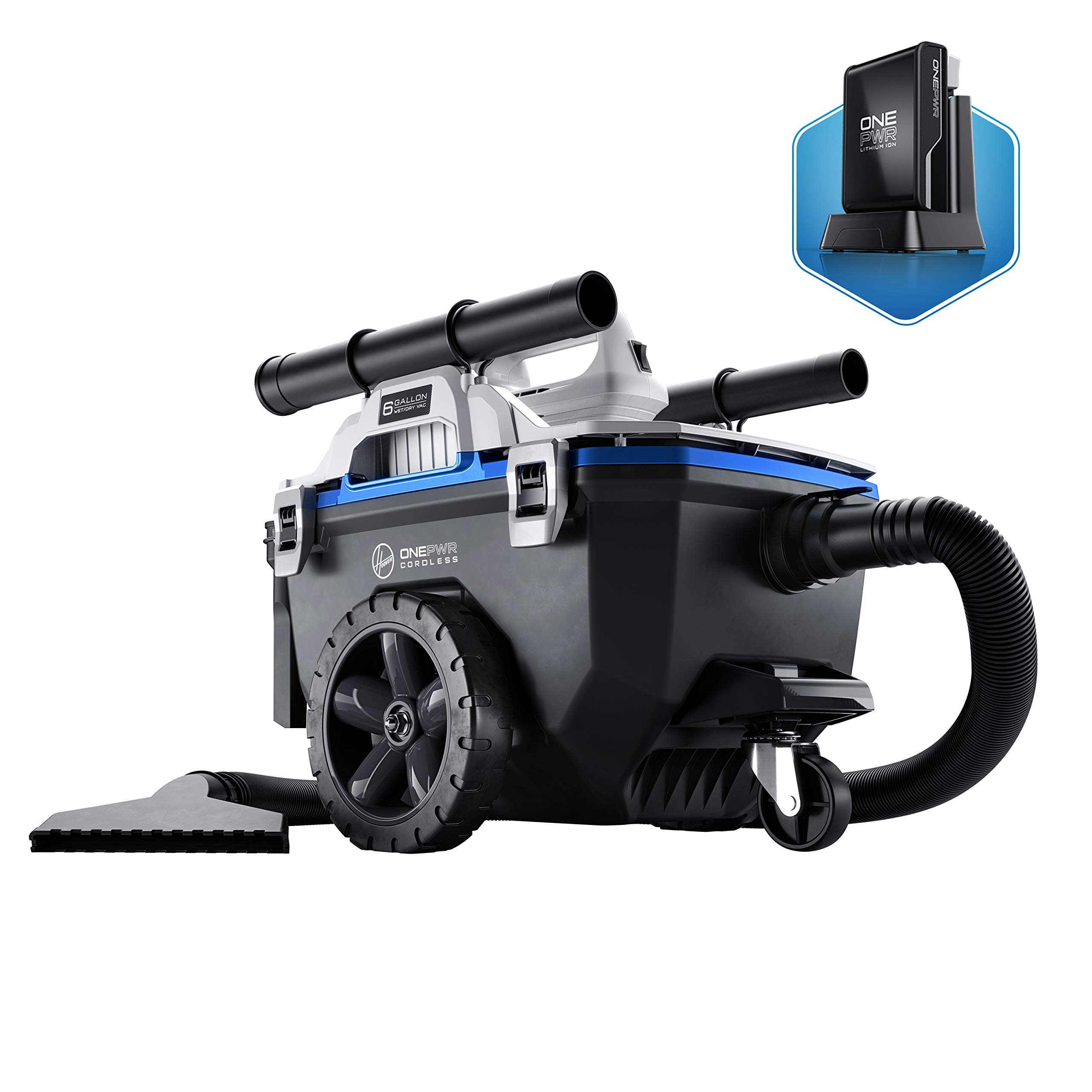 Hoover ONEPWR 20V Utility 6 Gallon Cordless Vacuum, Wet/Dry High Capacity Cleaner, Shop Vac, BH57125