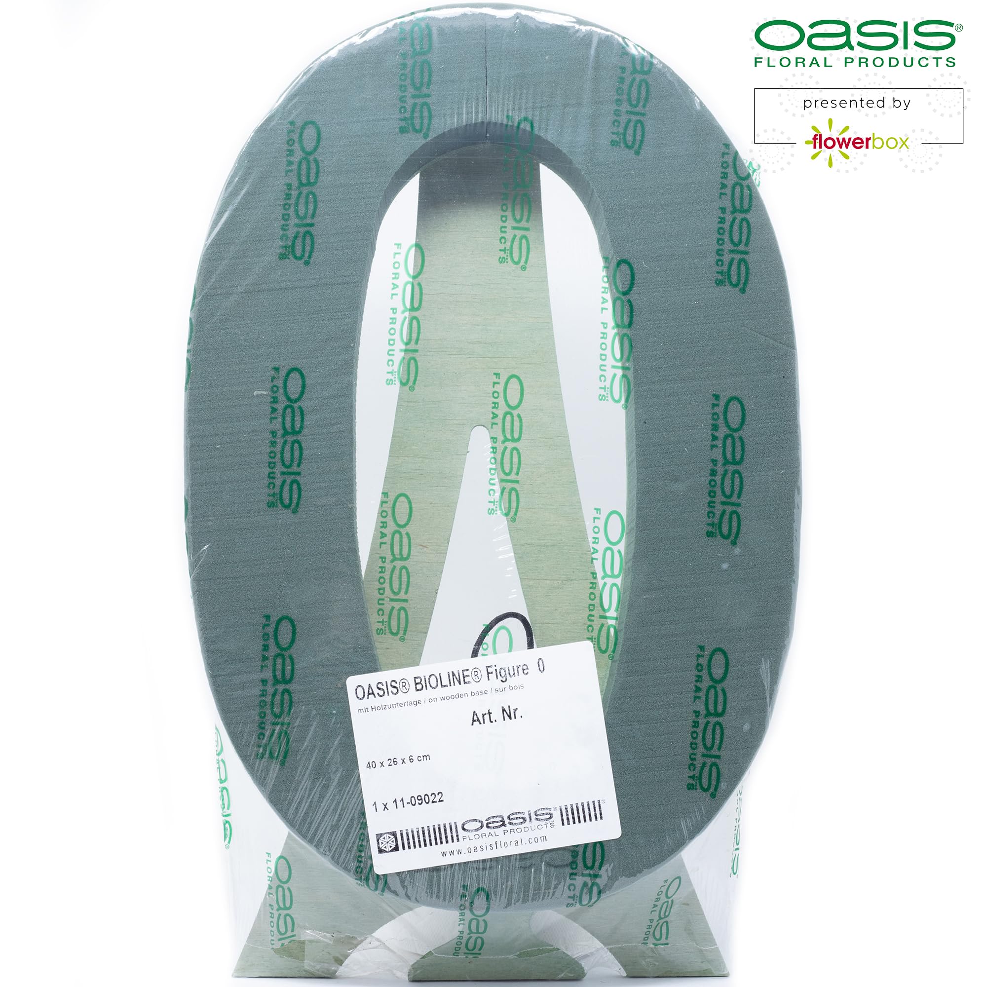 FLOWERBOX Oasis pianka wtykowa Bioline cyfry 0 40 cm masa wtykowa gąbka
