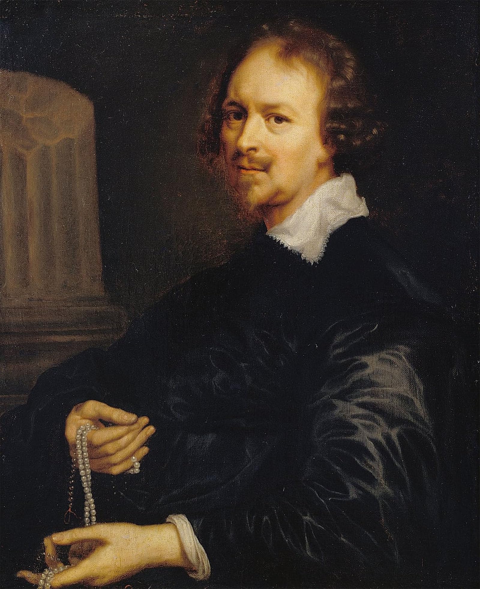 ARTXLXXBN Famous Painting Art Wall Decor Abstract Art Picture Portrait of a Man by Adriaen Hanneman Animal Pictures for Home Decor 60x90cm