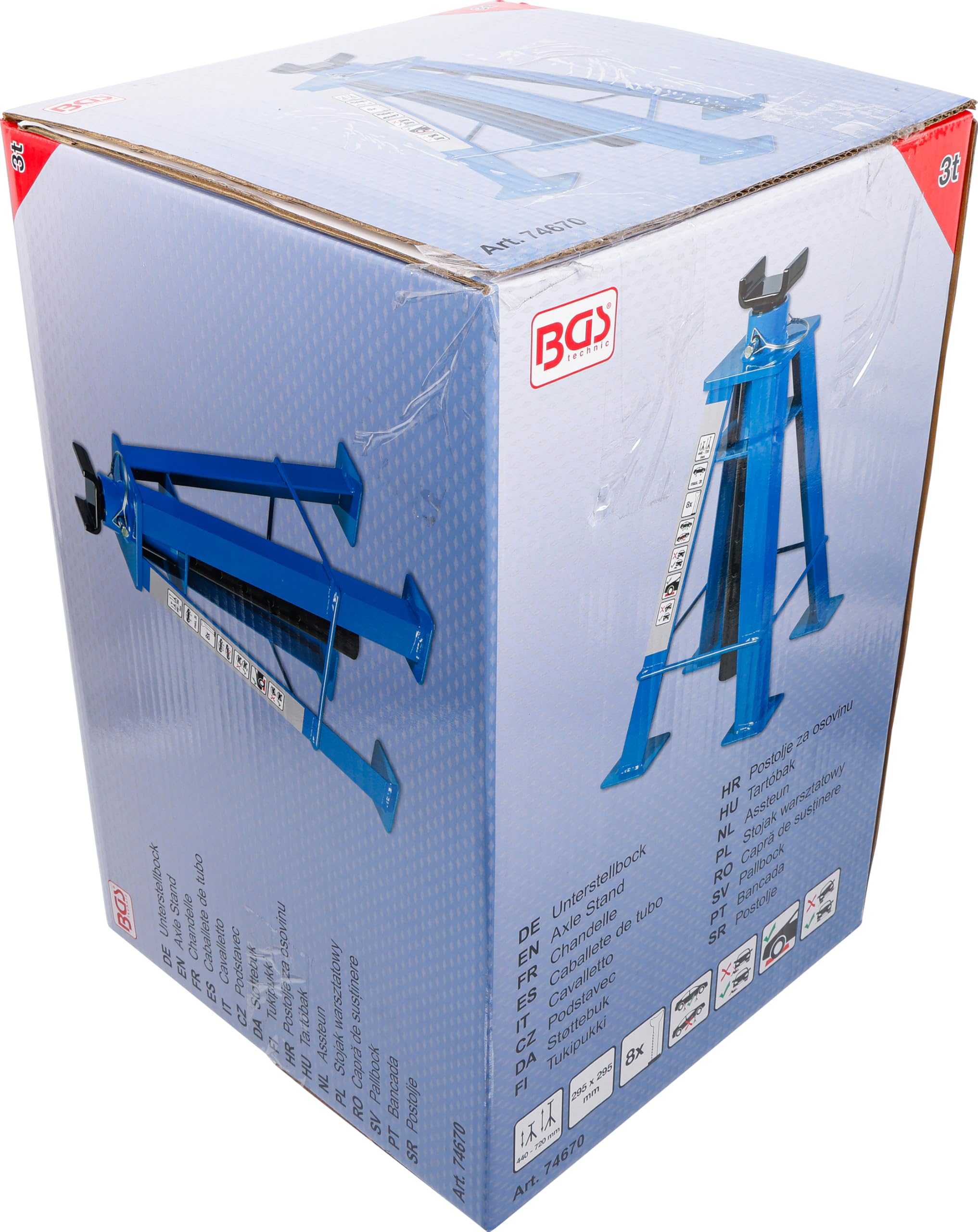 BGS 74670 | Unterstellbock | Traglast 3000 kg | Hub 440-720 mm
