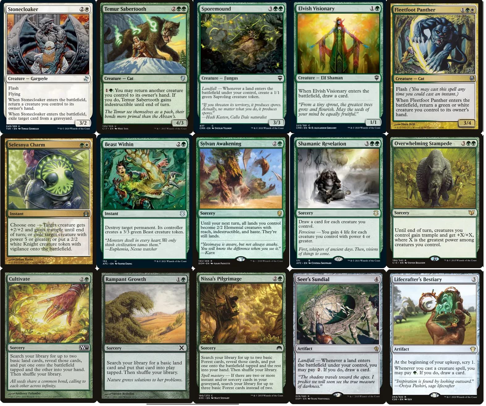 Amazon.com: Green White Ramp/Draw/Huge Creature EDH Deck - Custom Built -  Elite - MTG - Commander
