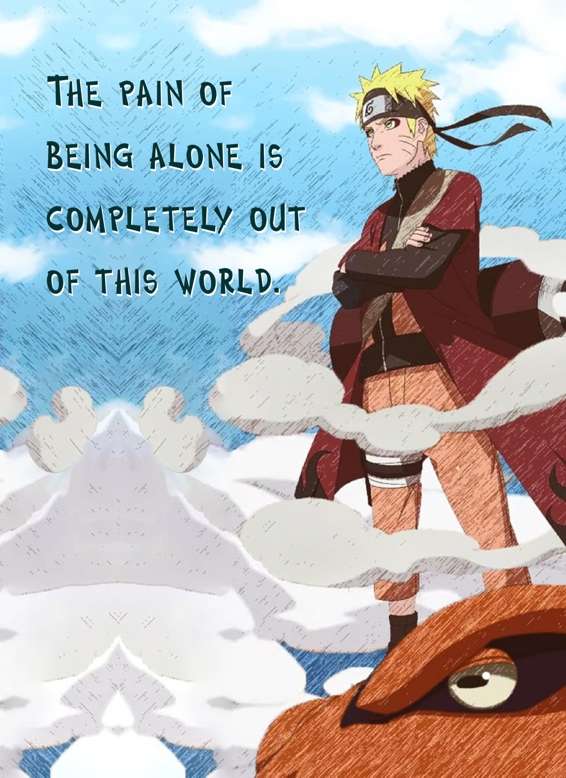 Naruto Uzumaki The Pain of Being Alone Quote Photo Frame – 9.25 x… – view 3