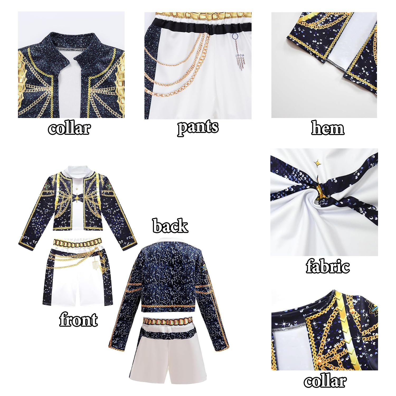 K.p0p De.m0n Hun.ters Costume, Cosplay Anime per Bambini, Gioco di Ruolo, Outfit per Performance a Festa, Regalo per i Fan di Anime