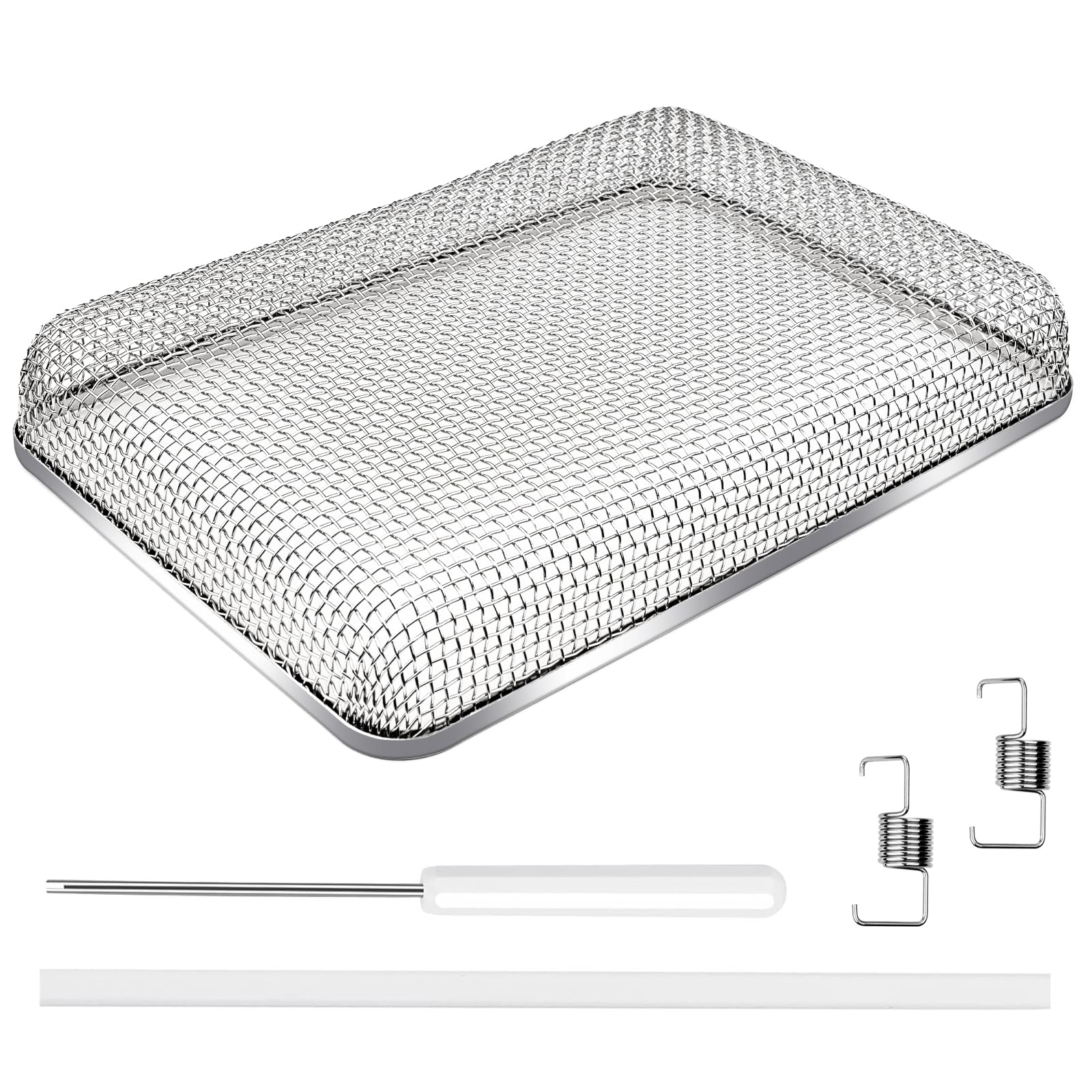 Photo 1 of SheeChung RV Furnace Vent Screen, Flying Insect Screen Water Heater Cover for Camper, 8.5 x 6 x 1.3 Inch, Stainless Steel Bug Screen with Installation Tool & Silicone Rubber