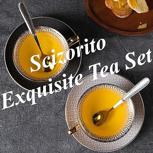 Miniatura 2 de Juego de té de café chino de porcelana china, juego de regalo de té floral retro, adecuado para Navidad, Día del Padre, cumpleaños, regalos de