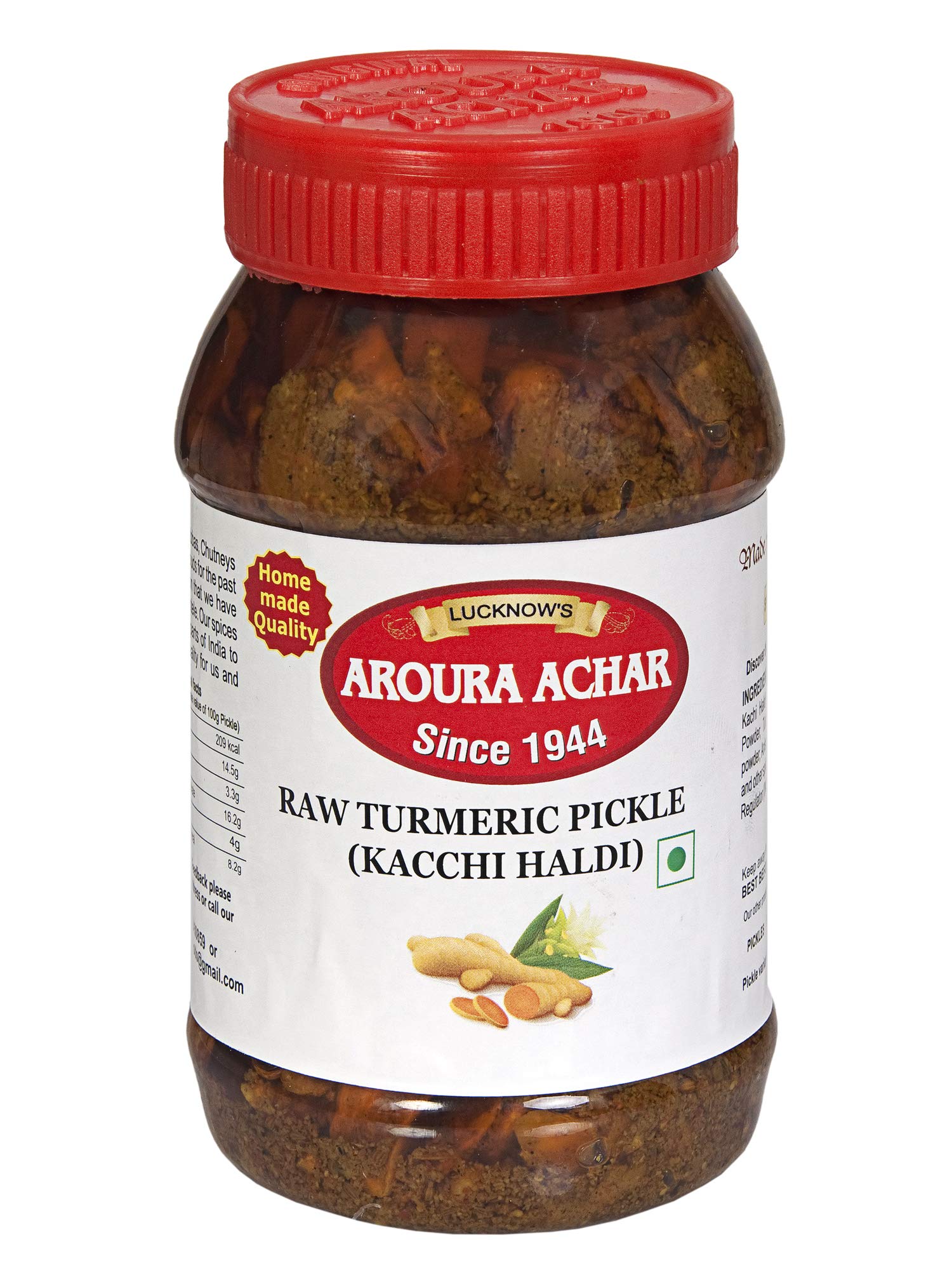 LUCKNOWS AROURA ACHAR SINCE 1944 Raw Turmeric Pickle 400g for Home Use Home Made With Love No Artificial Colors (B08T7HB44G) Amazon Price History, Amazon Price Tracker