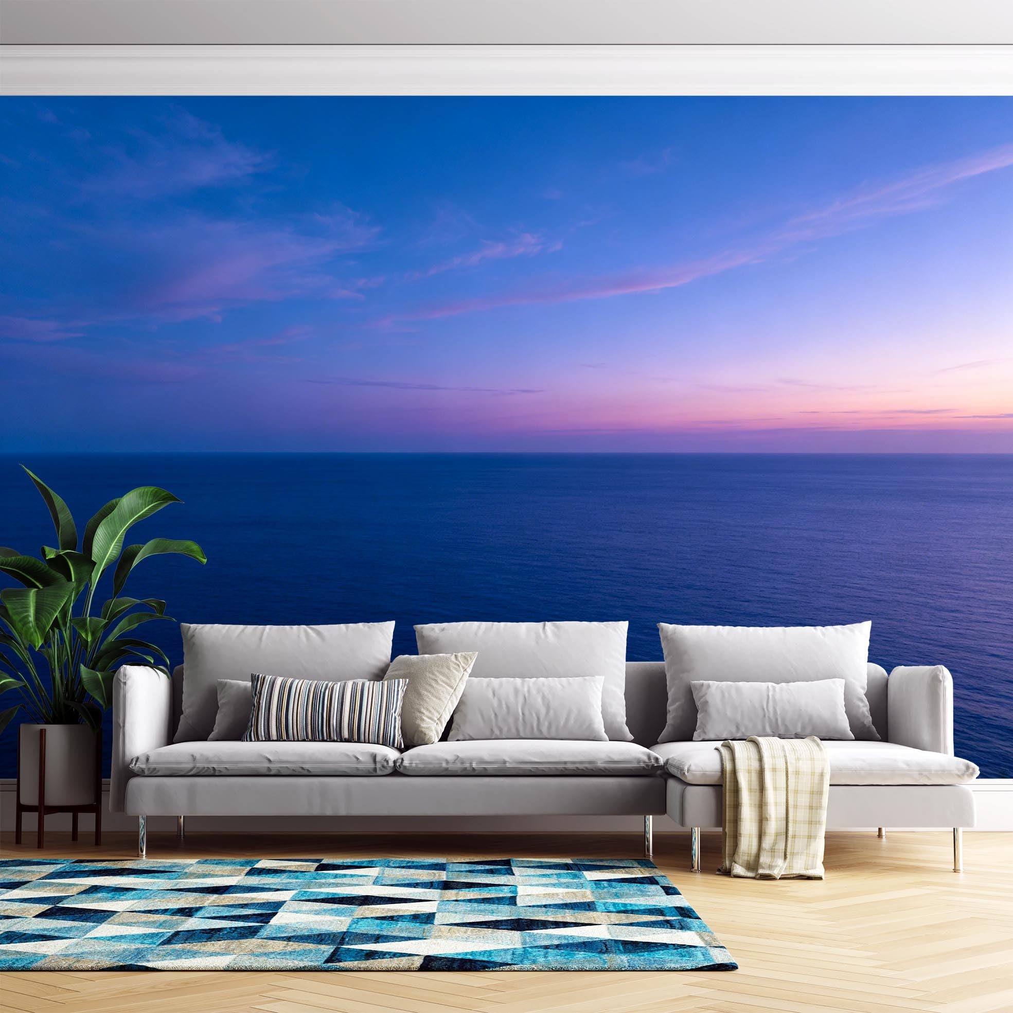 Carta Da Parati In Tessuto Non Tessuto Dusk Sea Carta Da Parati 3D Per Soggiorno, Paesaggio Naturale, Murale Panoramico, Poster Da Parete Per Camera Da Letto, Decorazione Personalizzata Per La Casa