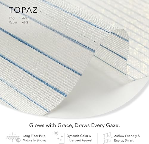 Miniatura 3 de GoDear Design Persianas verticales ajustables iridiscentes de 45.8 a 86 pulgadas de ancho x 96 pulgadas de alto, persianas extensibles para