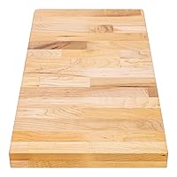 Vista 14 de DuraSteel Mesa de madera maciza, encimera de bloque de carnicero de 24 x 24 pulgadas, tabla de cortar de madera de losa de arce natural para mesa