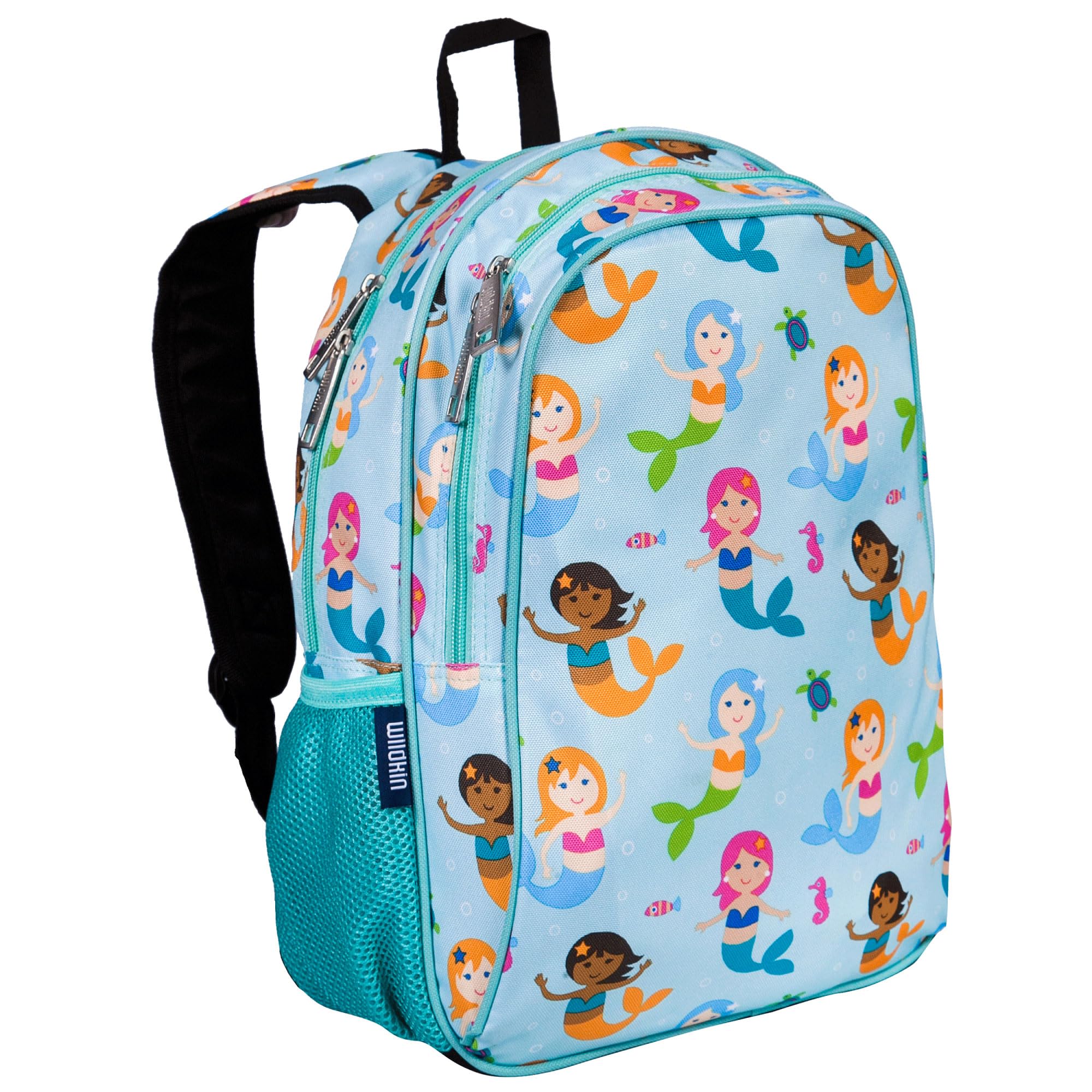 Wildkin 15-inch Kids Backpack – Durable, Padded, Adjustable for School & Travel - Mermaids