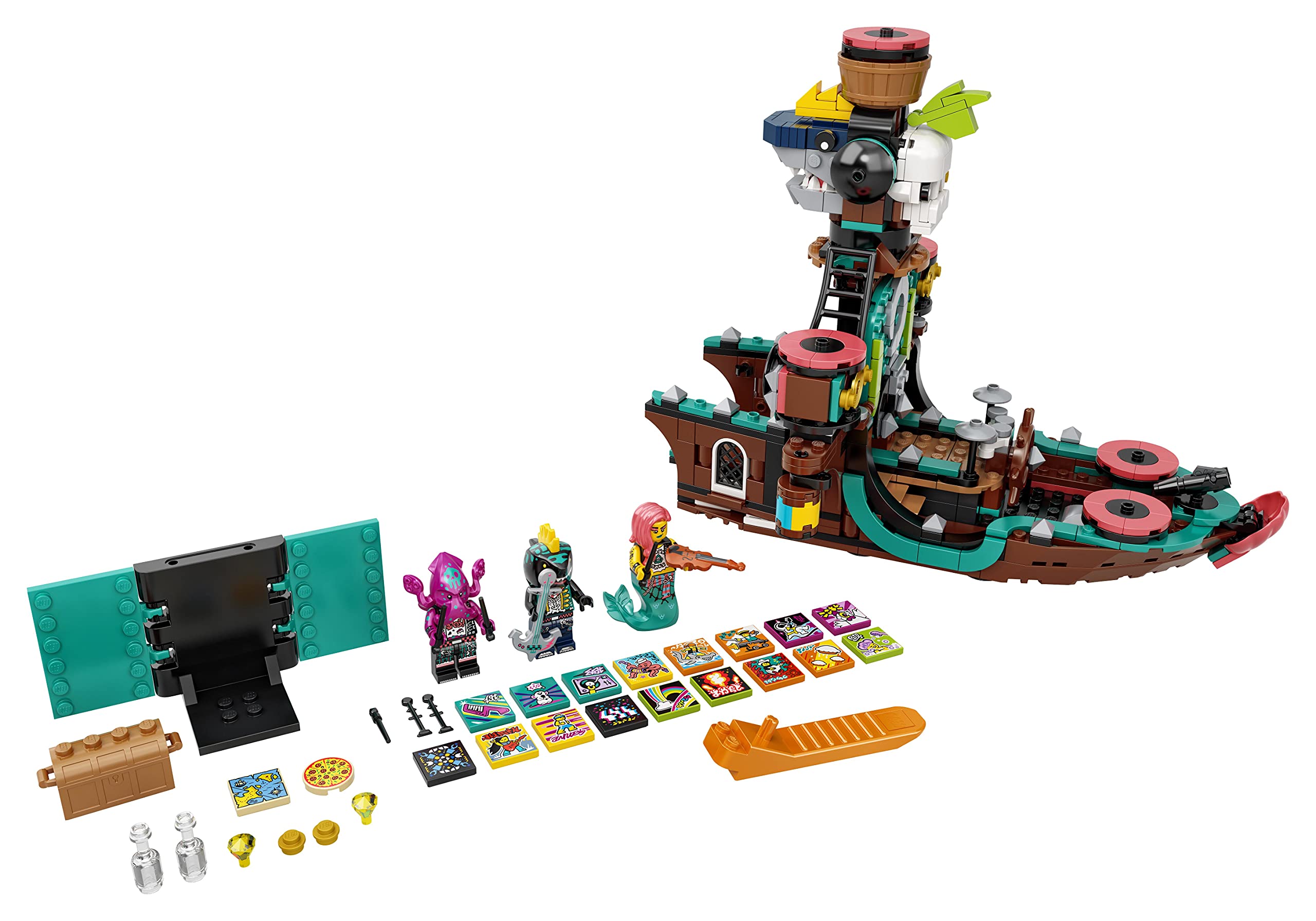 LEGO VIDIYO Punk Pirate Ship BeatBox Creatore Video Musicali con 3 Minifigure, Giocattoli per Bambini, App Realtà Aumentata, 43114
