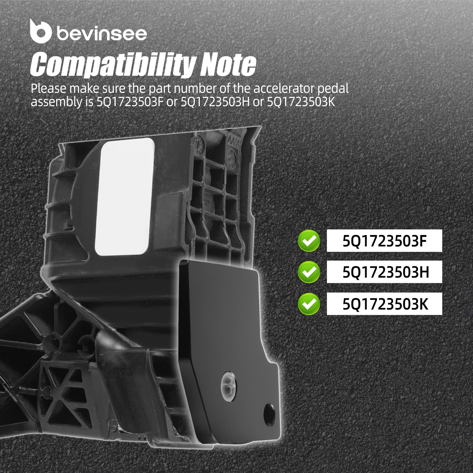 Bevinsee LHD-Distanzstück für Gaspedal Compatible with Golf MK7 Alltrack Sportwagen 1.8T GTI 2.0T