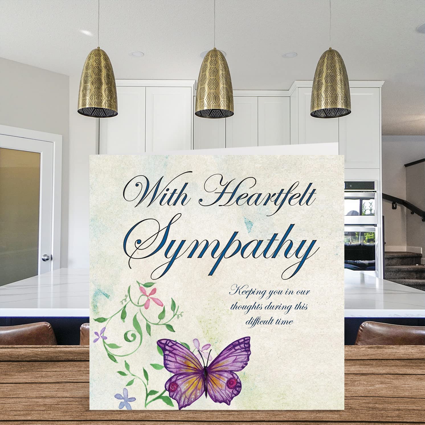 Tarjetas De Condolencias Stuff4 Tarjeta De Condolencias – Deepest Sympathy On The Loss Of Your Husband – Tarjeta De Condolencias Florales De Campanillas De Nieve, Tarjetas De Duelo Para Adultos, 145 Mm