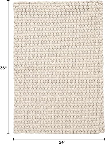 Miniatura 2 de Dash and Albert Rope - Alfombra de área para interiores y exteriores, 2 x 3 pies, color marfil, tejida a mano, duradera, resistente a la