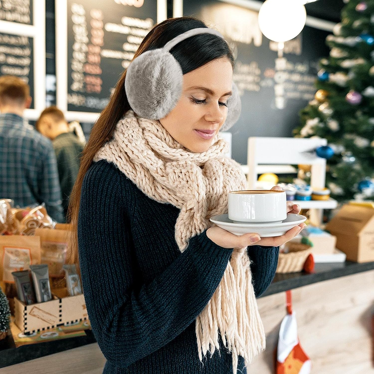 MADHOLLY 2 Pack Adjustable Ear Muffs for Winter Women - Soft Warm Fluffy Faux Fur Ear Warmers Earmuffs - Image 5