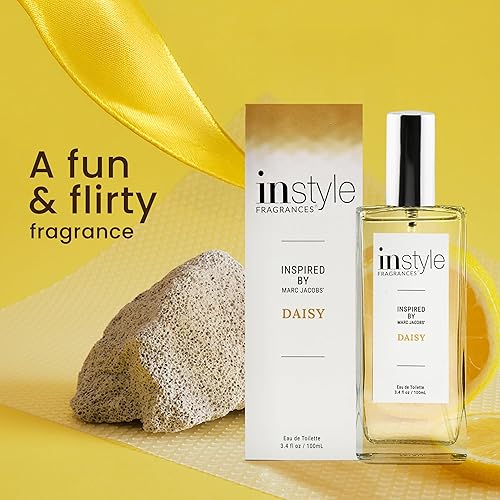 Vista 7 de Instyle Fragrances, Inspirado en Marc Jacobs' Daisy, Eau de Toilette para mujer, limpio, vegano, sin parabenos, nunca probado en animales, 3.4 onzas