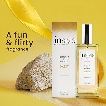 Instyle Fragrances, Inspired by Marc Jacobs' Daisy, Womens Eau de Toilette, CLEAN, Vegan, Paraben-Free, Never Tested on Animals, 3.4 Fluid Ounces