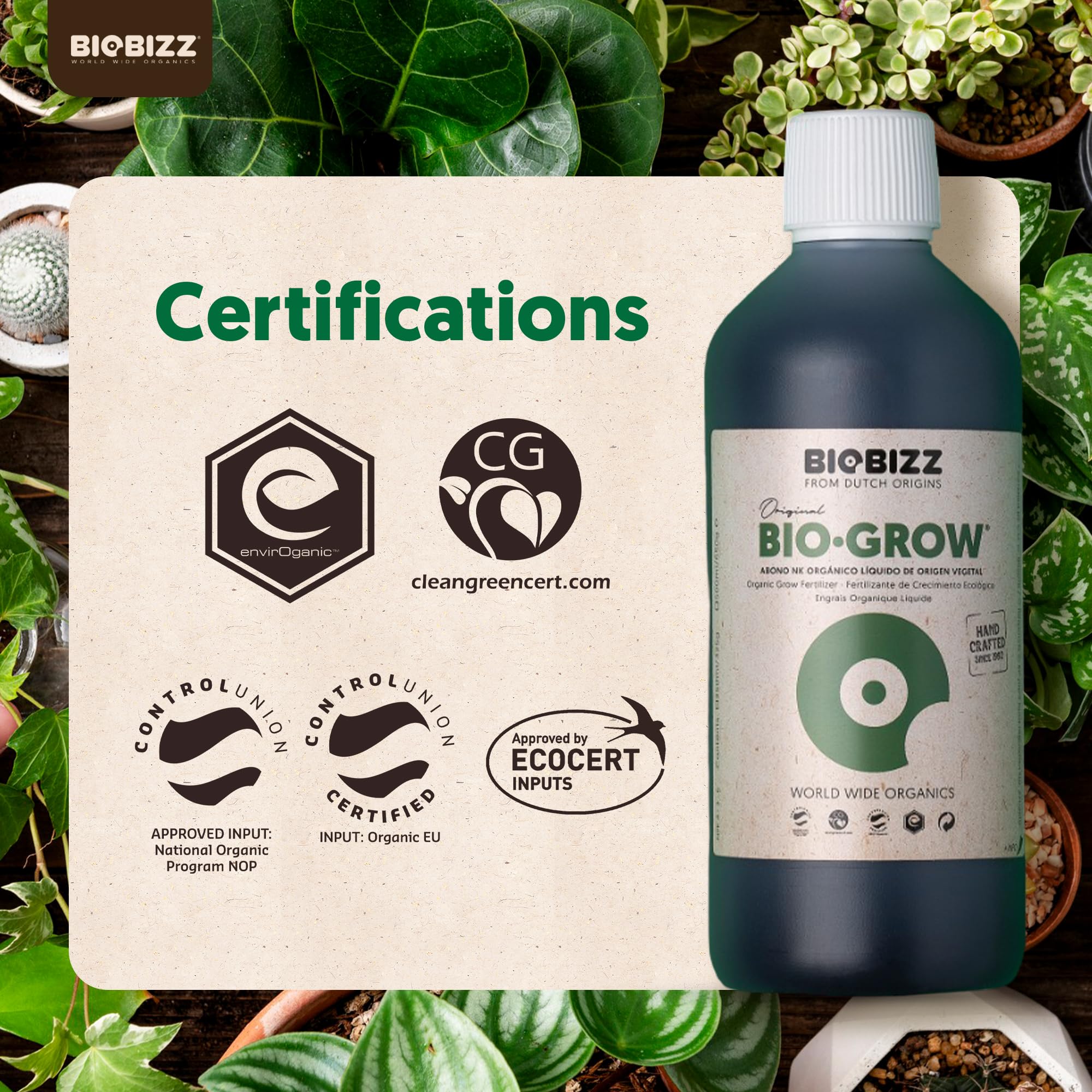 Amazon.com : BioBizz Bio-Grow Organic Liquid Plant Fertiliser for