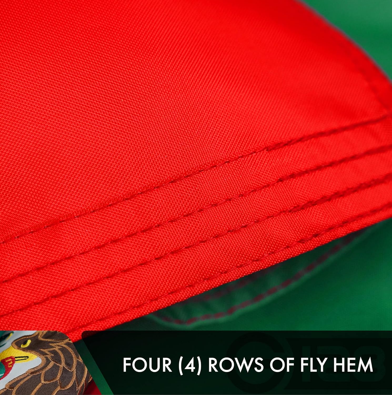 mexican flag colors and size