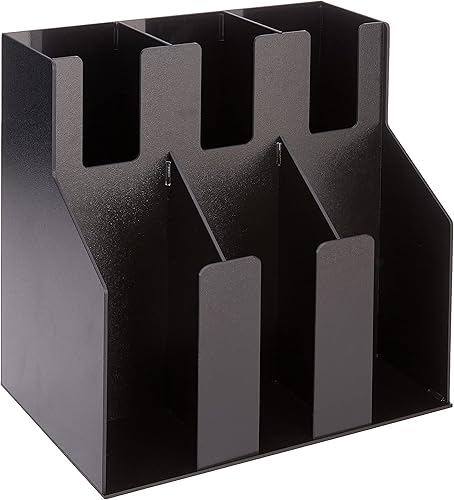 Winco Organizador de tazas y tapas de 2 niveles y 3 pilas