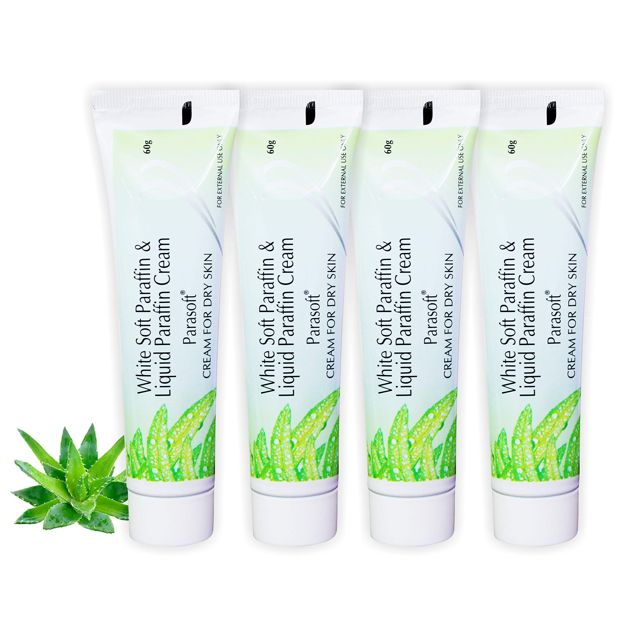 Parasoft Cream for Dry & Dehydrated Skin Intense Moisturizer, Nourishing Cold Cream & Winter Cream Goodness of Aloe vera for both Men & Women - 60GM (Pack of 4)