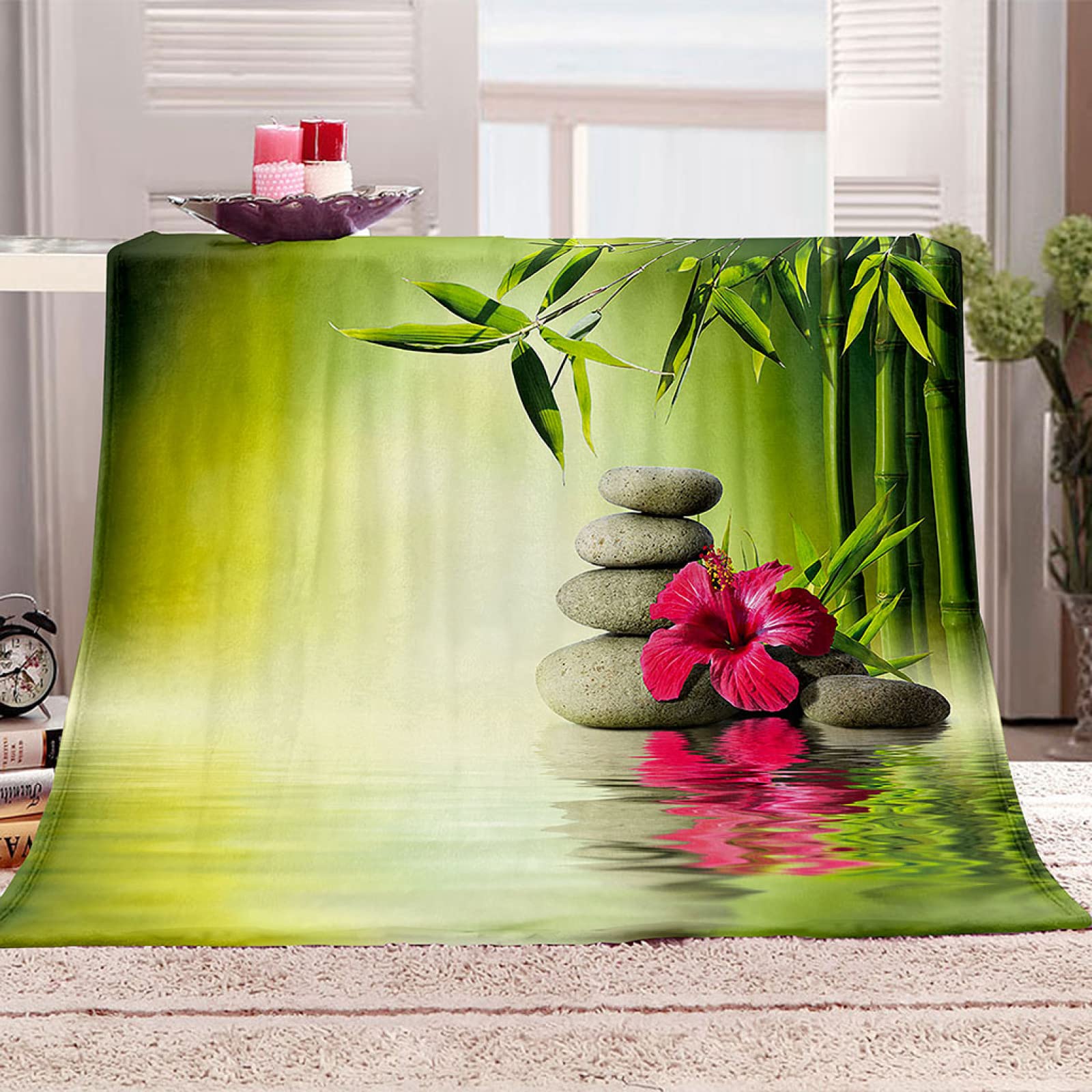 Couverture personnalisée fleurs 3D, le cadeau idéal pour la famille
