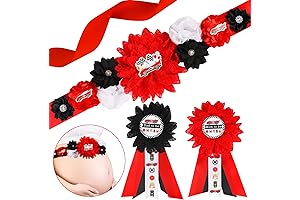 JOYMEMO Mommy to Be Sash with Corsage Pins