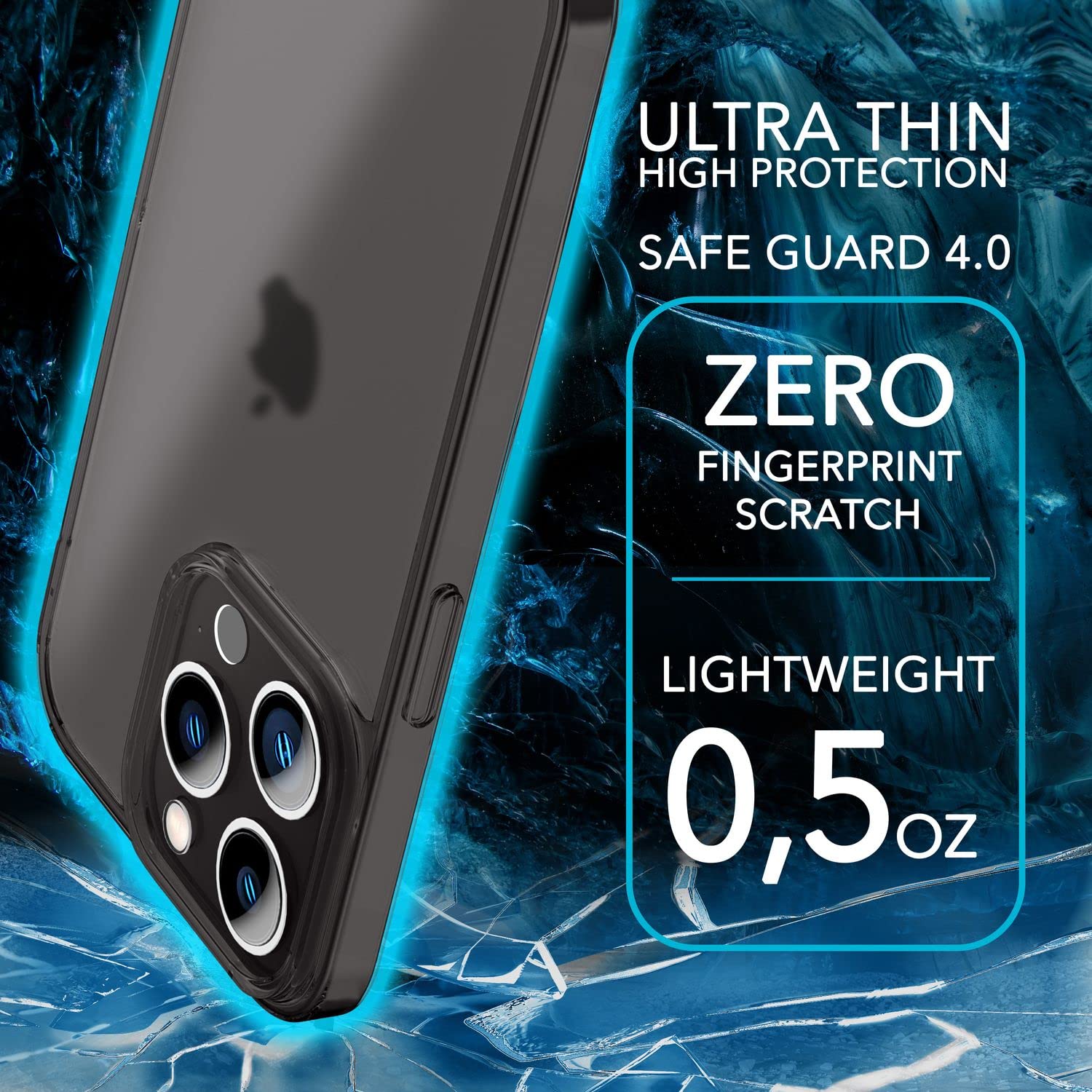 COVER TRASPARENTE OPACO PROTETTIVA CON MAGSAFE PER IPHONE 14 NERO - Gica Elettronica