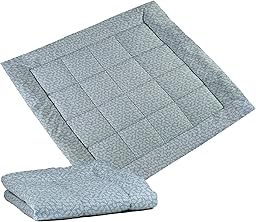 molis&co - Tappeto Gioco Bambini e Neonati 120x120x5cm - Tappeto Morbido Bambini - Tappeto Gioco Neonato Pieghevole, Reversibile e Lavabile - 100% Cotone (OEKO-TEX 100) - Blue Garden