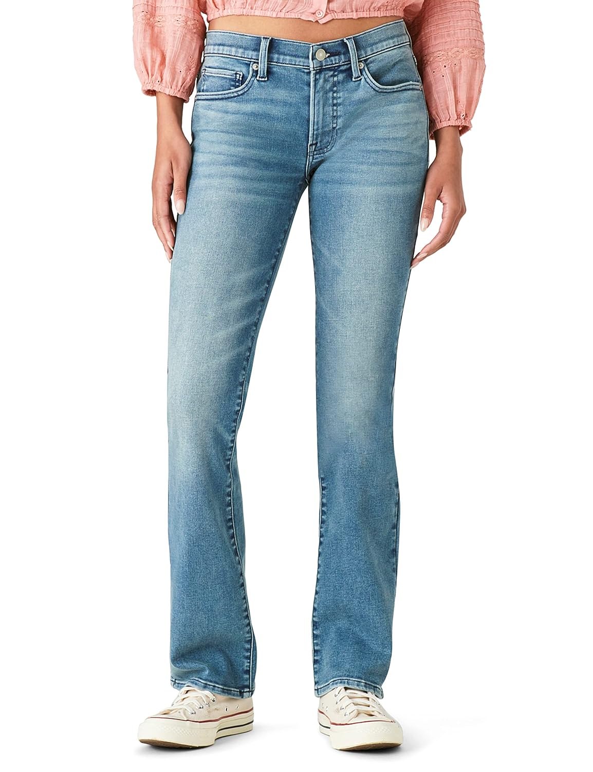Lucky Brand Women's Mid Rise Straight Fit  Bootcut Leg Jeans