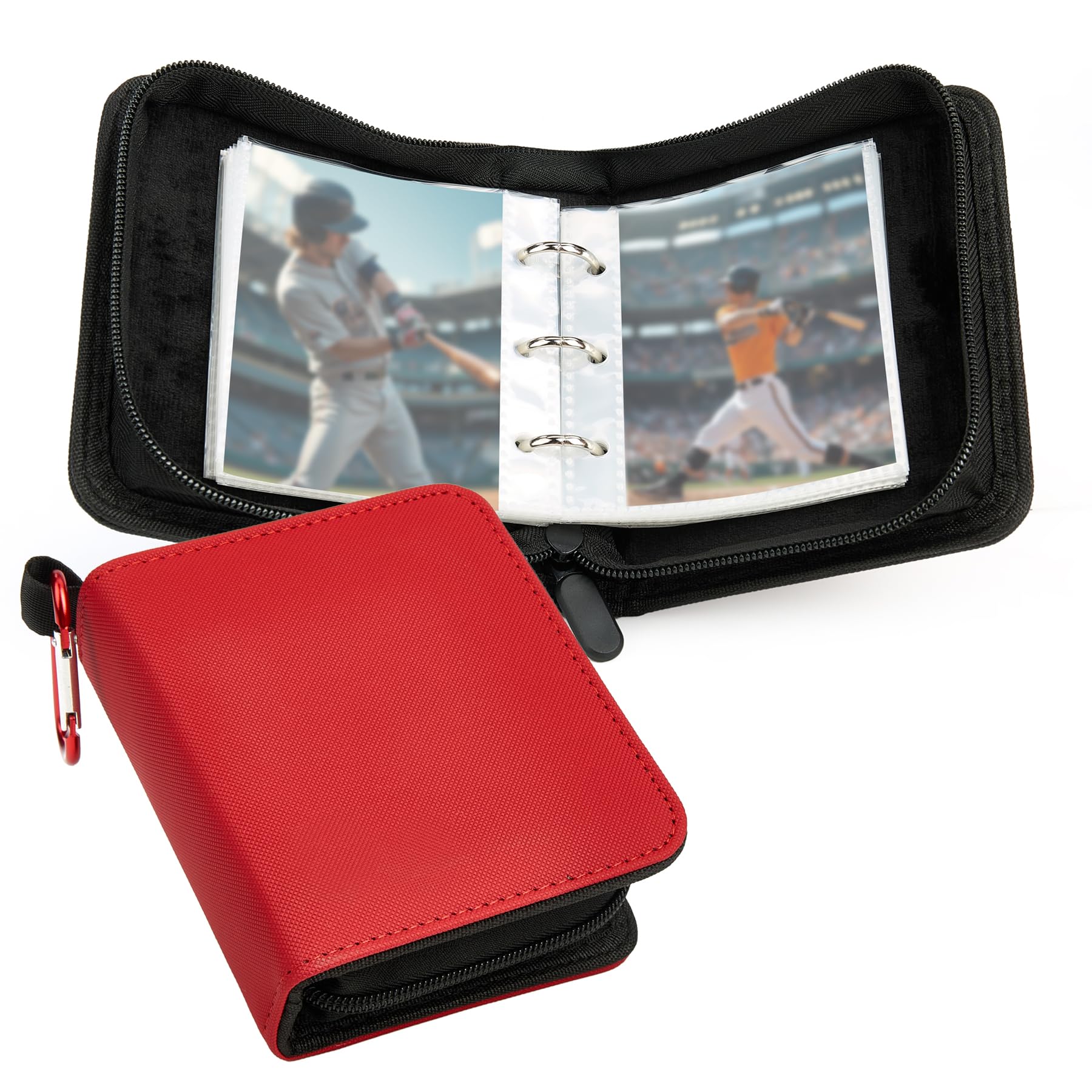 Amazon.com: Mini 1-Pocket Trading Card Binder, Holds 80+ Cards with 40  Removable Sleeves, Small Zipper Card Album Case for TCG, MTG, Pokémon,  Yugioh, Sports Game Cards, Gift for Kids & Collectors (RED-ZS) :