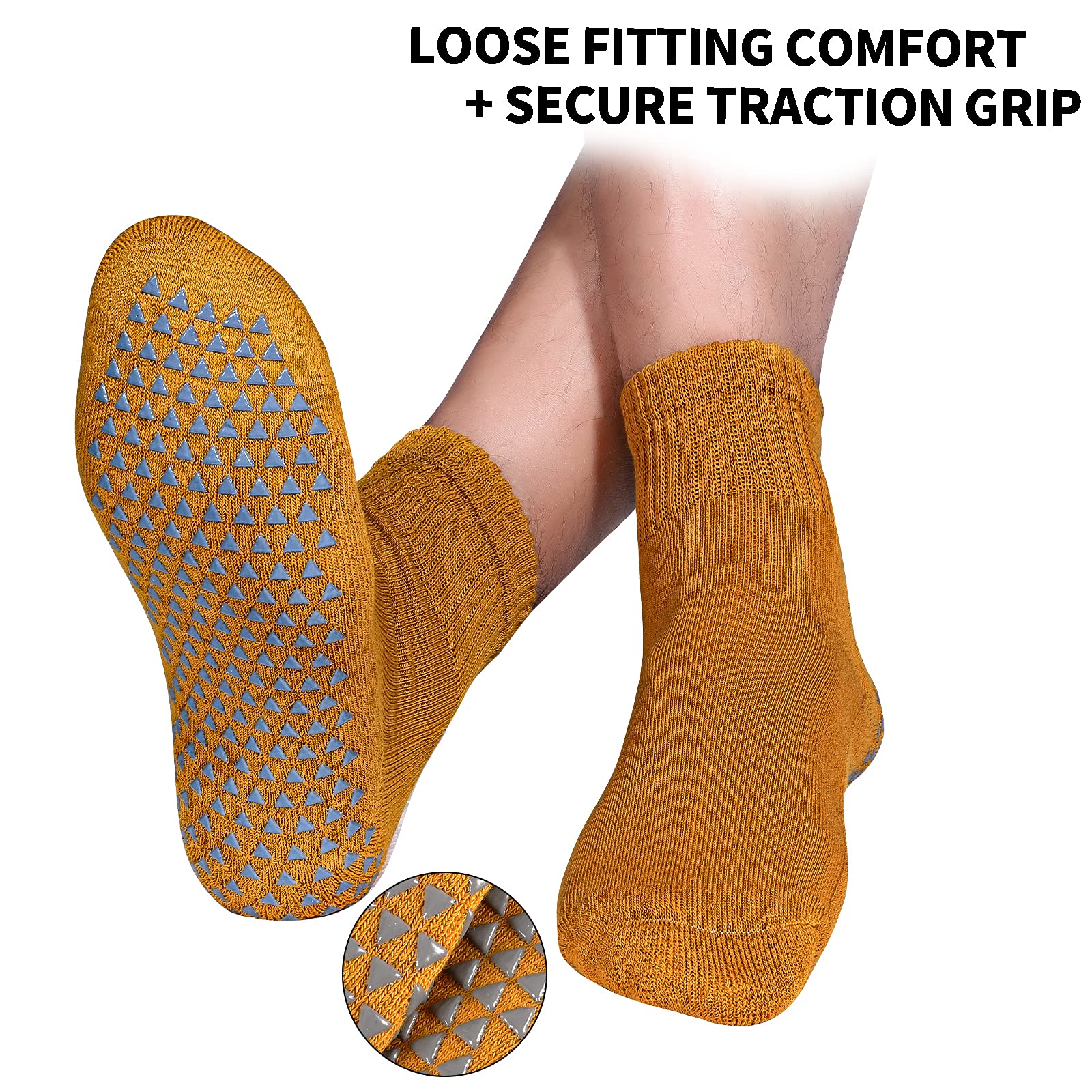 Buy 3 Pairs of Super Wide Socks with NonSkid Grips for Lymphedema