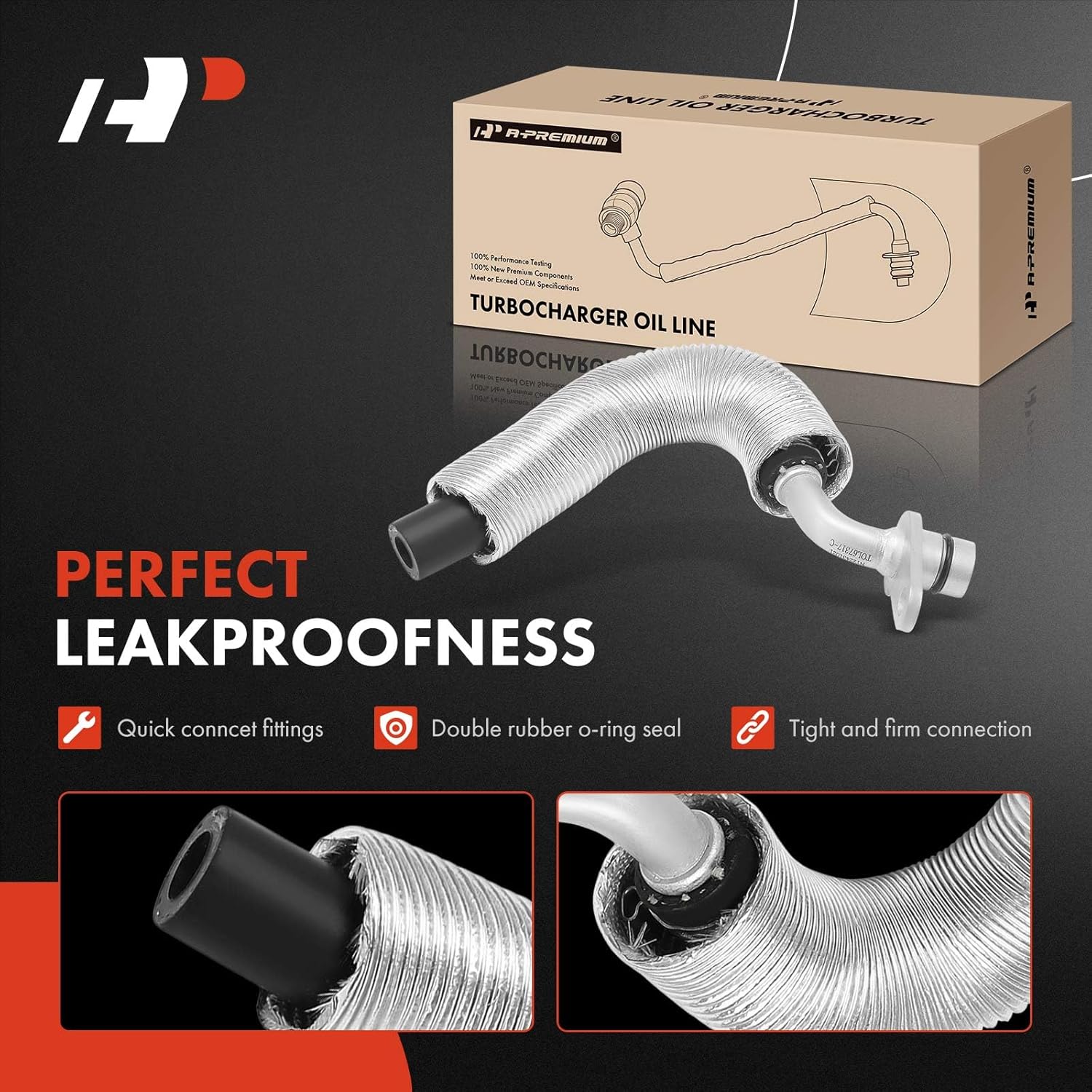 A-Premium Supply Turbocharger Coolant Line Compatible with BMW X1 2013, 135i 2011-2013, 335i GT xDrive 2014-2016, 335i xDrive 2011-2015, 435i xDrive Gran Coupe, ActiveHybrid 3, M2, M235i, 3.0L