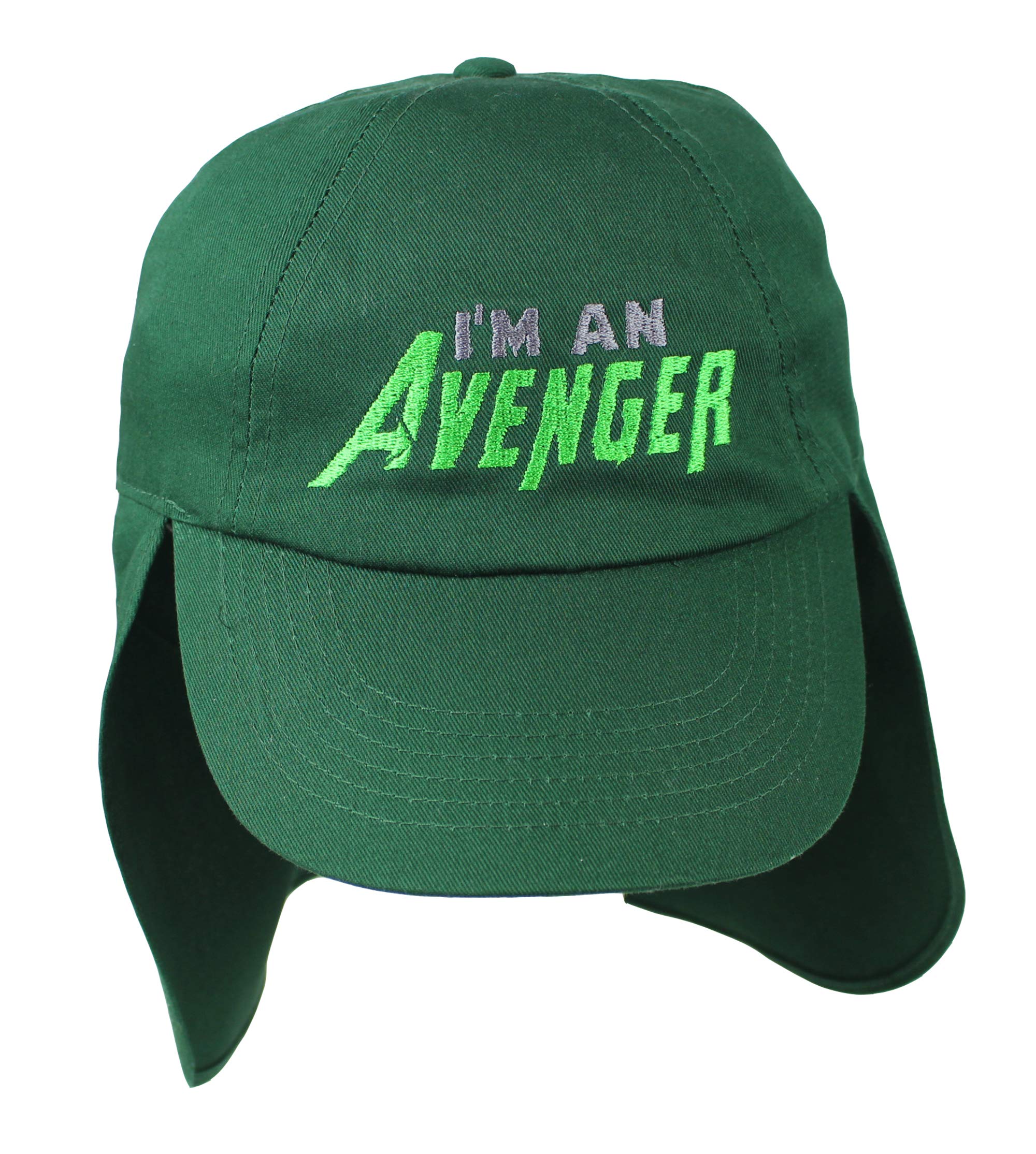 TeddyTs I Am an Avenger Superhero Legionnaires Sun Hat (Bottle Green)