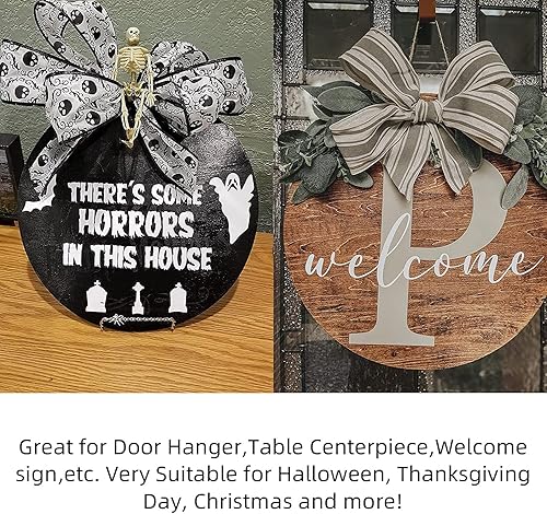 Miniatura 8 de Paquete de 18 círculos redondos de madera de 18 pulgadas para manualidades, recortes de madera redondos sin terminar, grandes círculos de madera sin