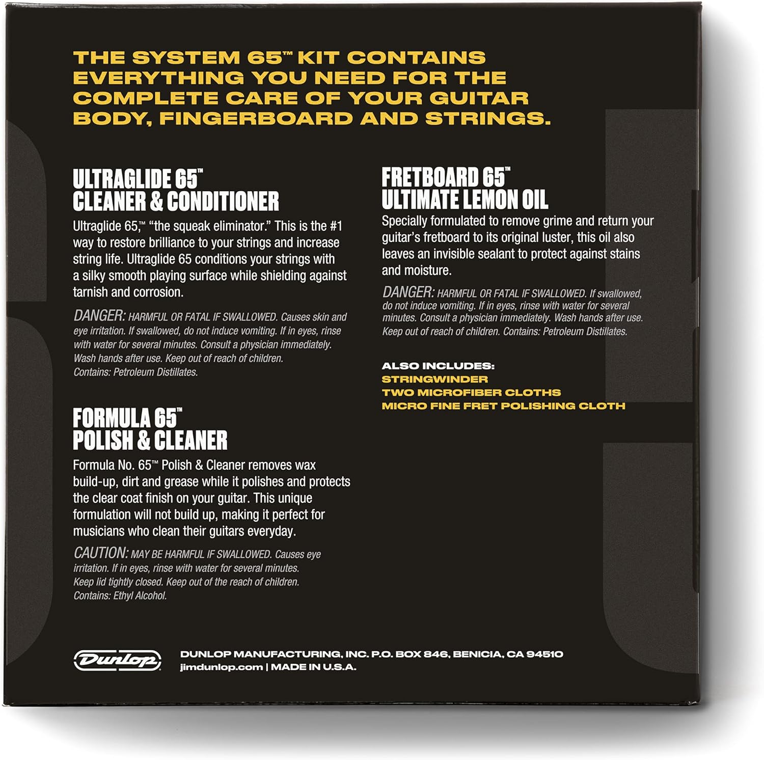 Dunlop 6504 System 65 Guitar Tech Kit : Musical Instruments