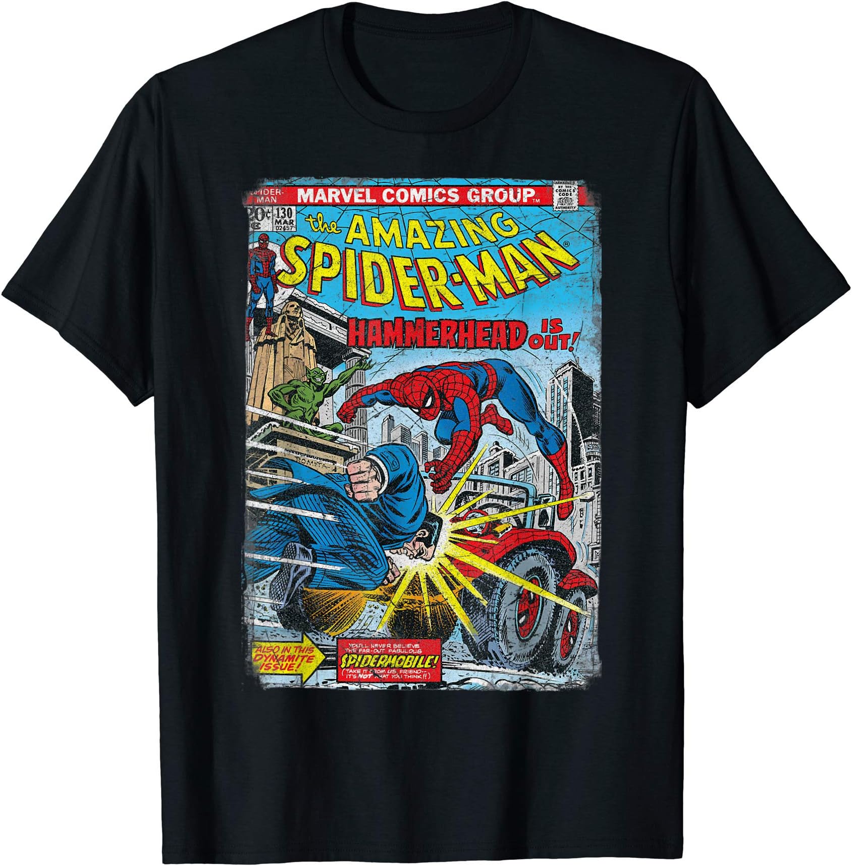 Marvel Spider-Man Classic Retro Comic Hammerhead T-Shirt T-ShirtOEKO-TEX STANDARD 100
