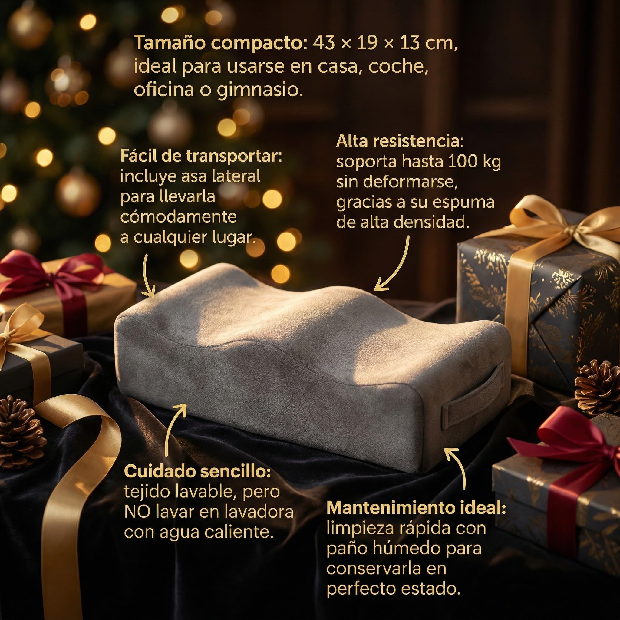Almohada Post BBL Premium – Cojín de Recuperación con Soporte para Muslos y Elevación de Glúteos – Diseño Ortopédico Antipresión Ideal para Cirugías Estéticas y Uso Diario