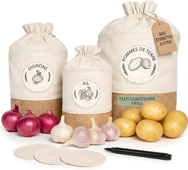 Valora trois sacs de rangement pour légumes